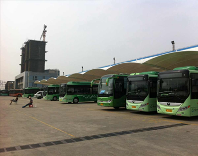 祝賀鎮(zhèn)江長途車站充電樁雨棚竣工